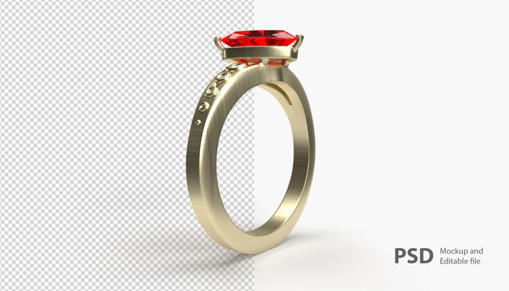 3d渲染特写结婚戒指戒指3d渲染