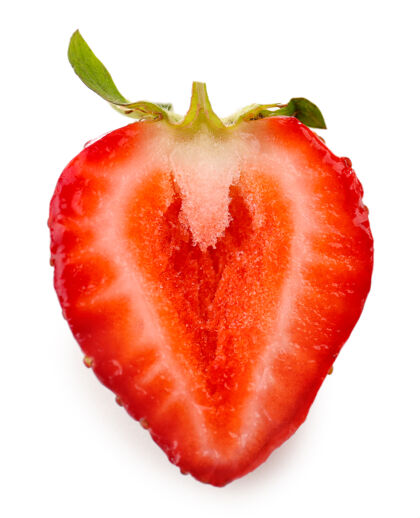 健康红熟草莓 孤立于白色之上水果天然可食用