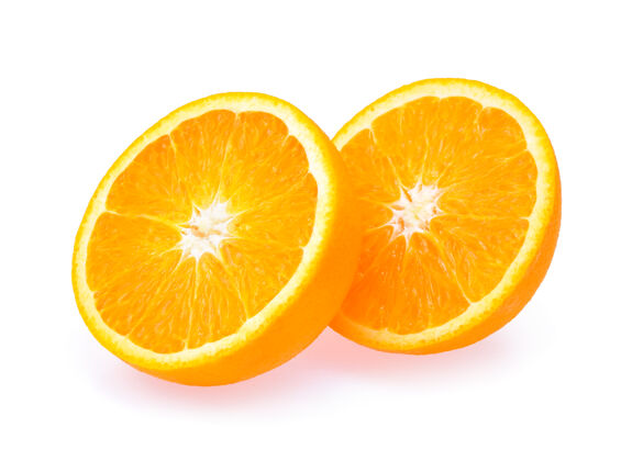生橙色水果隔离在白色背景上模切美味小吃