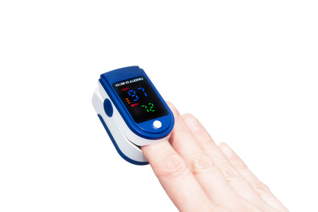心脏病学脉搏血氧仪用来测量脉搏率和氧气水平显示设备手指