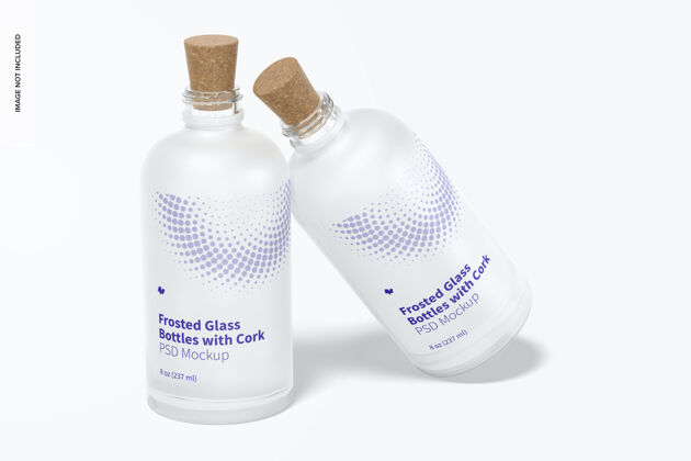 玻璃瓶磨砂玻璃瓶塞模型品牌模型