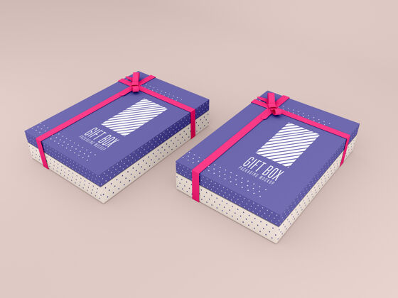 品牌两个装饰礼品盒模型实体模型文具包装