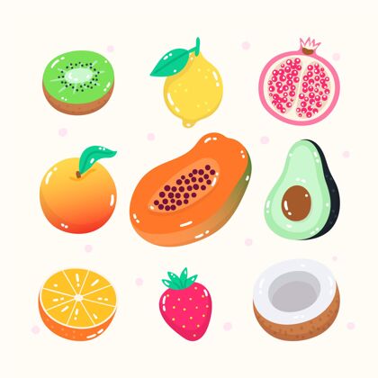 水果手绘水果系列美味包装水果包装