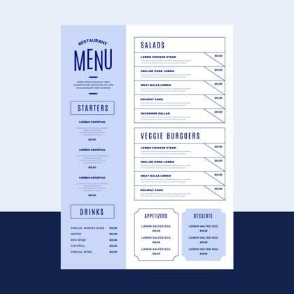 餐厅菜单有机平面乡村餐厅菜单模板菜单模板手绘餐车