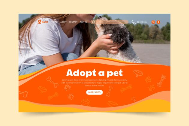 可爱采用宠物登录页模板动物护理登录页
