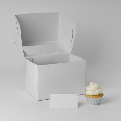 盒子美味的纸杯蛋糕模型小吃蛋糕模型