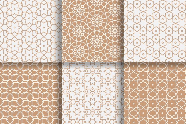 阿拉伯图案平面线性阿拉伯模式收集线性图案设计分类