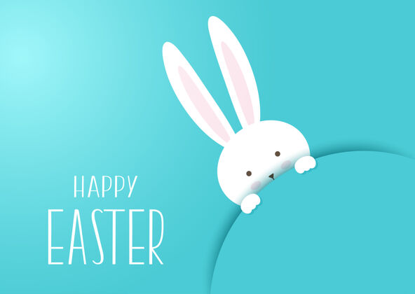 庆祝可爱的兔子图案复活节贺卡鸡蛋兔子春天