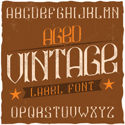 设置复古标签字体命名为Vintage.good字体使用任何复古标签或标志标记脚本字母