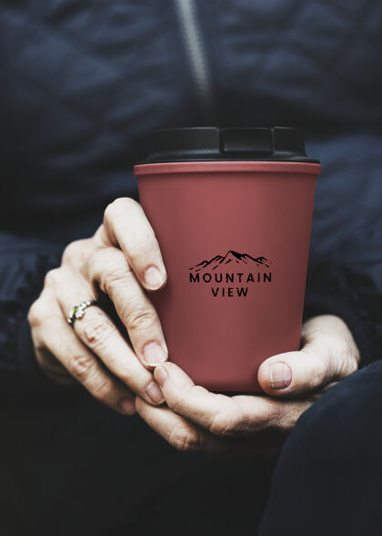 旅游马克杯高级女士拿着可重复使用的旅行杯可重复使用咖啡旅游