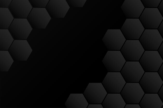 形状抽象六边形黑色设计现代图案背景