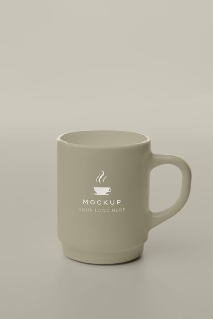 咖啡模型杯子和咖啡模型放在桌子上咖啡杯商标商标模型