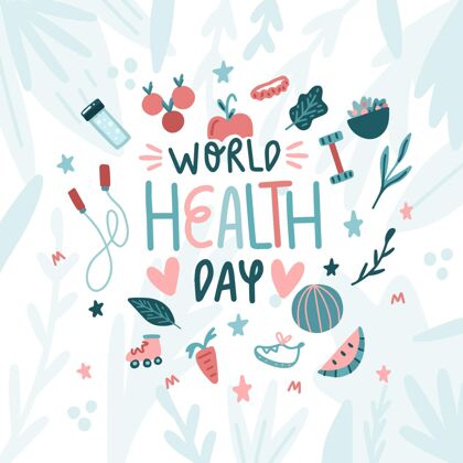 预防手绘世界卫生日插图健康手绘世界卫生日
