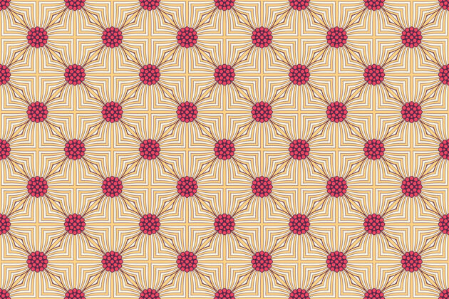 曼荼罗几何无缝图案 圆形元素漩涡壁纸豪华