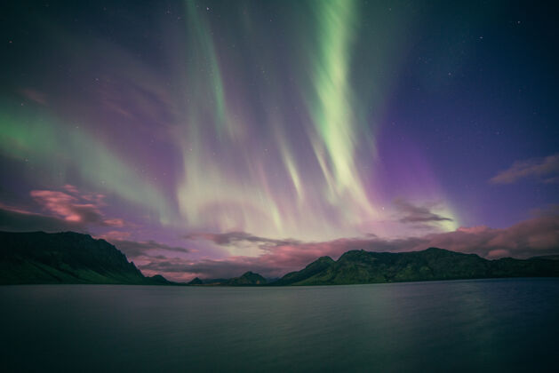 自然山景摄影光云冰岛