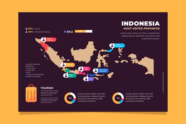 信息印尼地图信息平面设计数据国家选项