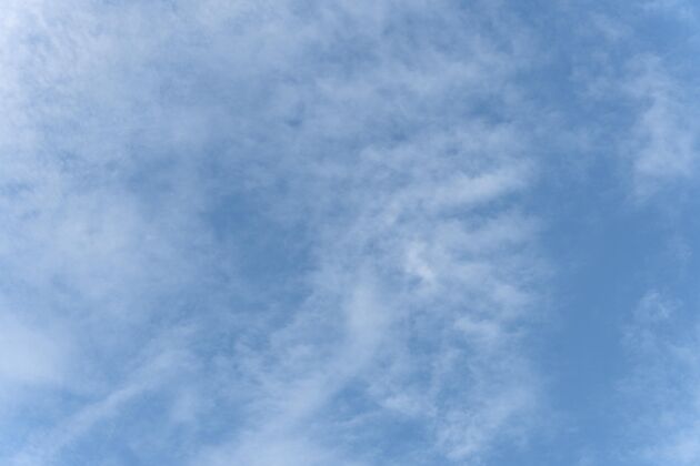 天气蓝天上散落的云自由天背景