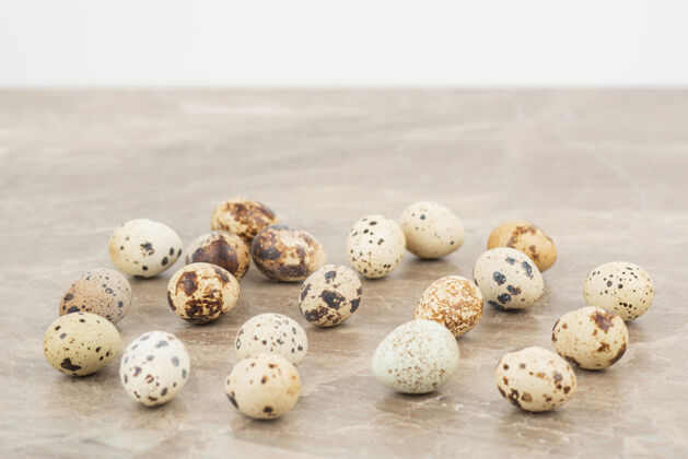 大理石大理石表面有许多鹌鹑蛋鸟类蛋白质天然