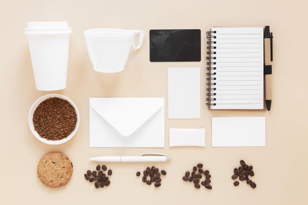 组成顶视图项目安排咖啡品牌分类顶部视图品牌