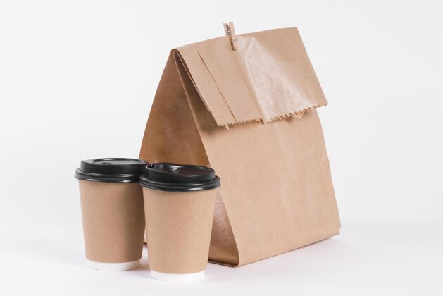 购物纸袋概念模型咖啡销售纸袋