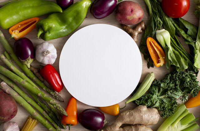 蔬菜健康蔬菜概念模型俯视图美食食品顶部