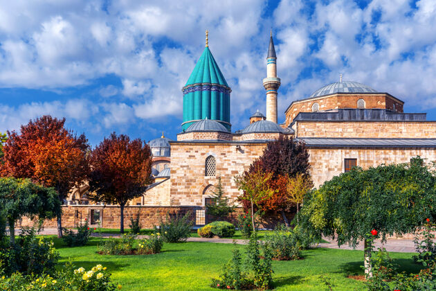 寺庙土耳其科尼亚的梅夫拉纳清真寺著名清真寺宗教