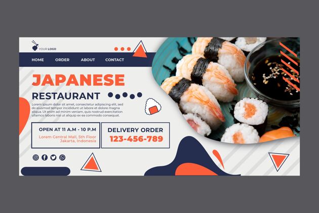 菜肴日本餐厅寿司登陆页登录食品饮食