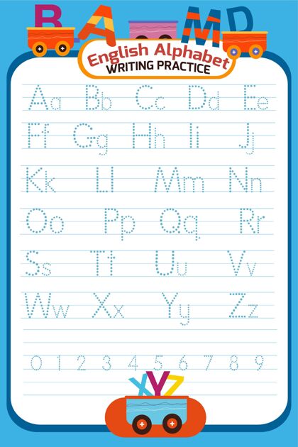 活动字母追踪模板发展幼儿园早期教育