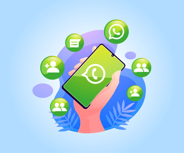 移动智能手机上的社交媒体whatsapp应用程序分享喜欢手