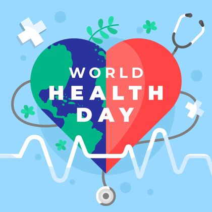健康世界卫生日插图平面健康4月7日
