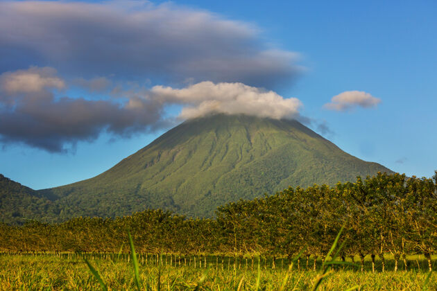 目的地中美洲哥斯达黎加阿雷纳尔火山风景优美冒险流浪者藤条