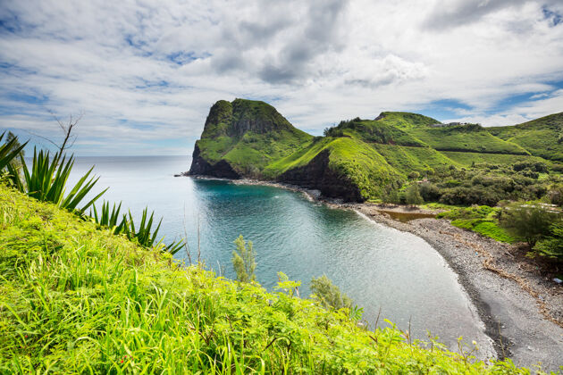 风景夏威夷毛伊岛美丽的热带景观夏威夷宁静阳光