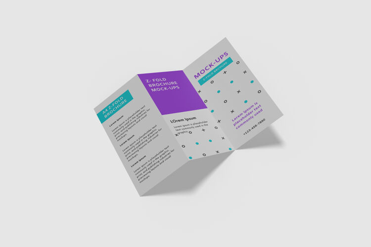 介绍折叠手册模型设计隔离传单模型页