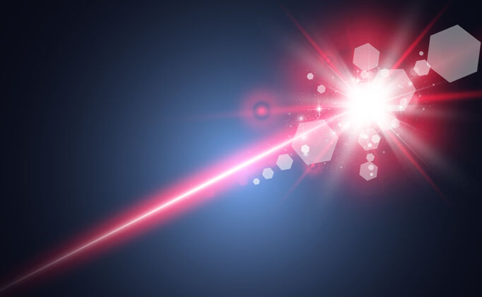 红抽象激光束光束霓虹灯激光