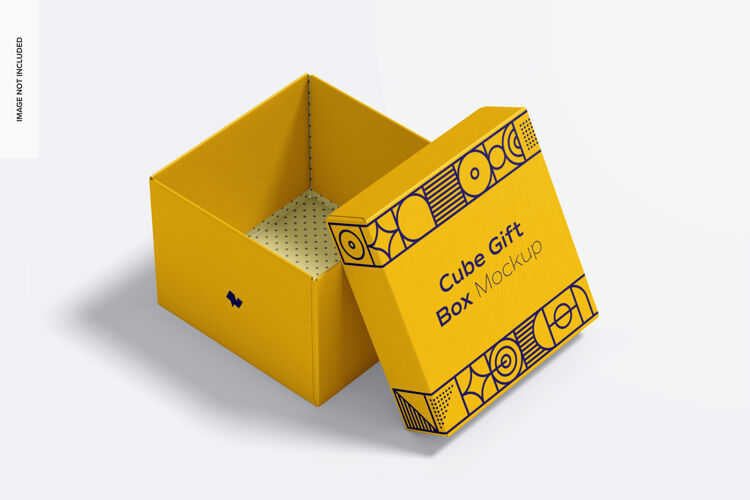 盒子立方体礼品盒模型 打开礼物包装内部