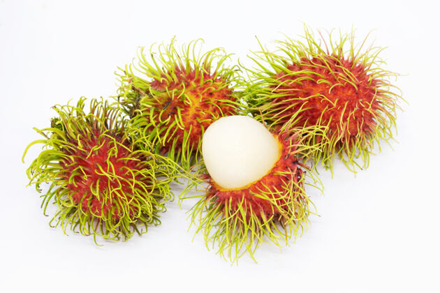 饮食成熟的红毛丹果实香甜可口植物食品异国情调