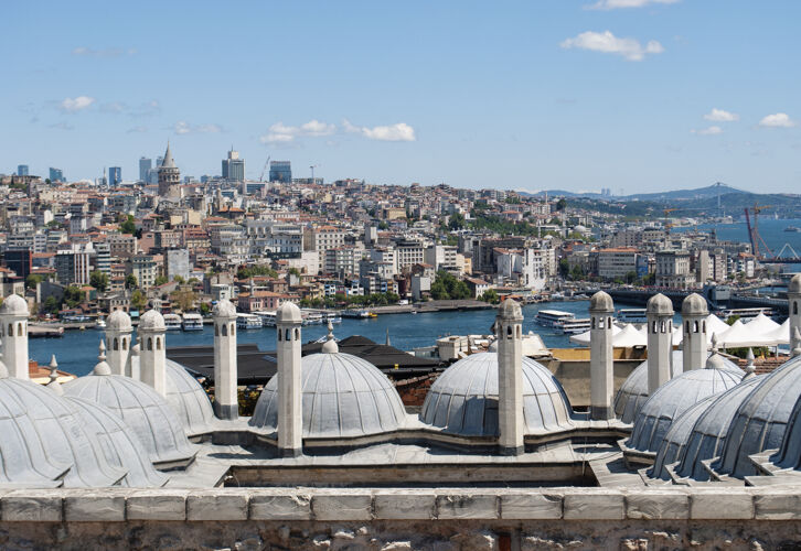 伊斯坦布尔伊斯坦布尔 博斯普鲁斯海峡和加拉塔的景色旅游建筑建筑