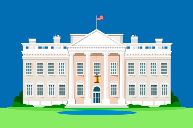 美国详细的白宫插图插图办公室细节
