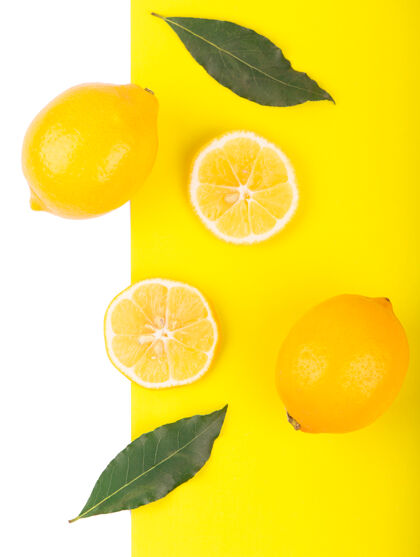 柑橘创意布局柠檬扁的下等食物概念自然有机食物