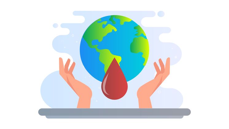 血滴世界捐赠者日插画背景插图血滴设计