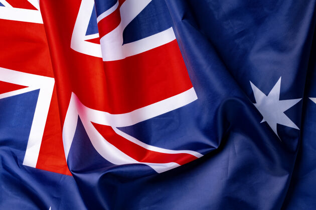 澳大利亚澳大利亚国旗 布料纺织背景国旗三渲染
