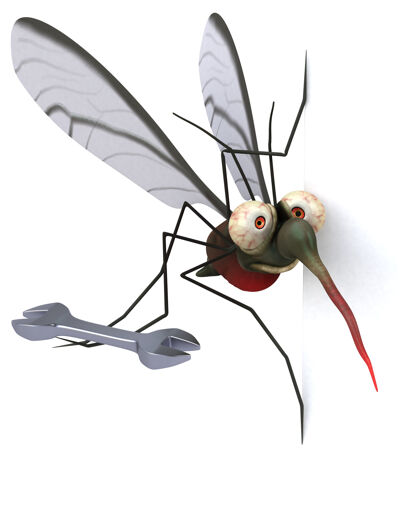 三维模型蚊子-三维插图传染修理扳手