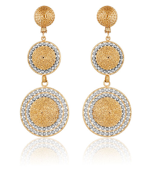 奢侈品黄金earrings.goldjewelry.women是金子earrings.stylish 时髦的耳环面订婚闪亮