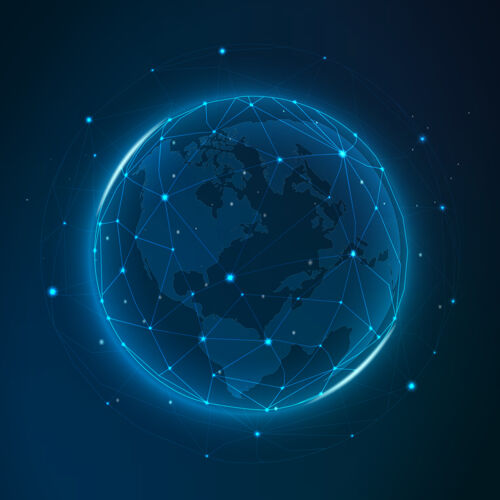 数字全球网络未来科技装饰形状网络