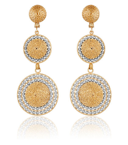 奢侈品黄金earrings.goldjewelry.women是金子earrings.stylish 时髦的耳环面订婚闪亮