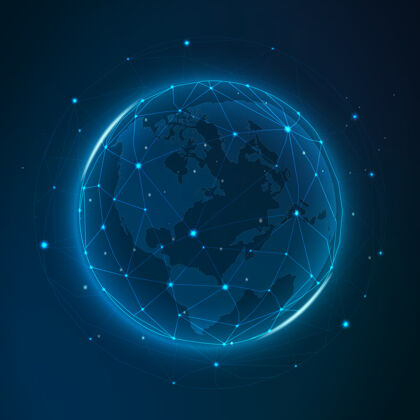 数字全球网络未来科技装饰形状网络