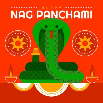 平面设计平纳格潘查米插图庆典传统印度教