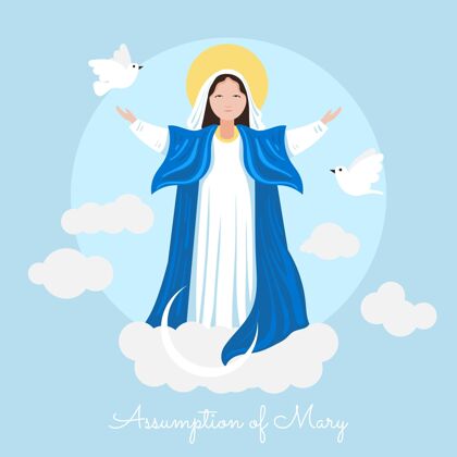 宗教玛丽的平淡假设神圣平面设计8月15日
