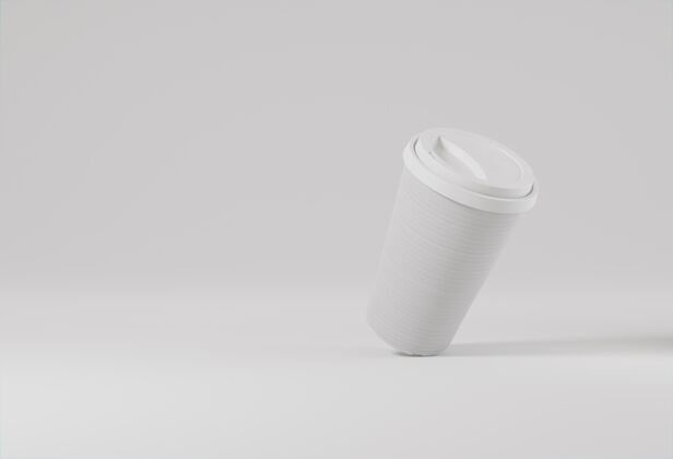 安排纸咖啡杯悬浮模型热饮料纸张品牌