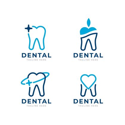 公司标识一套平面牙科标志模板企业牙科标识企业标识